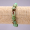 Náramek z přírodního chrysoprasu, galetové korálky, průměr 11×16 mm, na elastické šňůrce, obvod 18 cm