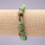 Náramek z přírodního chrysoprasu, galetové korálky, průměr 11×16 mm, na elastické šňůrce, obvod 18 cm