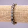 Náramek z přírodního labradoritu — hladká korálka, průměr 8(±)mm, na gumičce, délka 18 cm