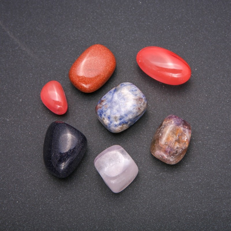 Přírodní kámen – assortované facetované kameny 18×22 mm (+-) balení 100 g