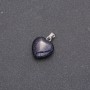 Přívěšek ve tvaru srdce z aventurínu Noční Kaíra modrý písek 14 × 14 × 23 mm (+/−)