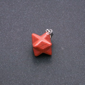 Přívěšek Merkaba z aventurinu Zlatý písek 10×10 mm