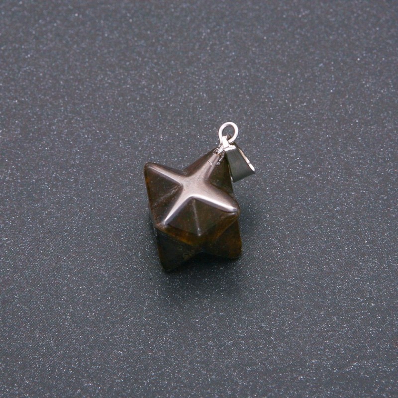 Přívěšek Merkaba z tygřího oka 10×10 mm