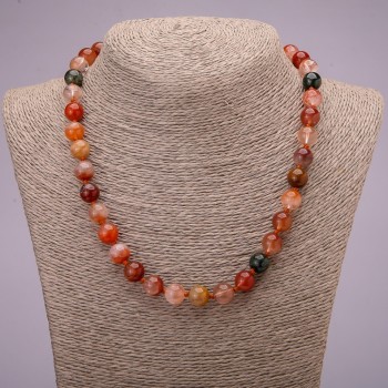 Náhrdelník z rutilitového křemene – sortiment hladkých kuliček, průměr 10 mm, délka 45 cm