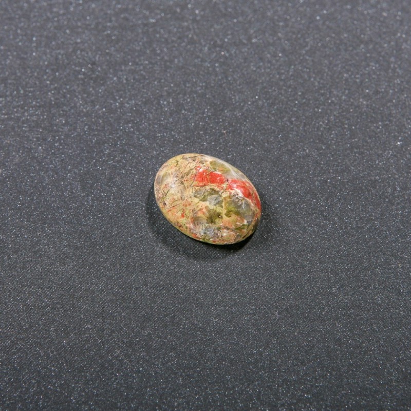 Kabošon z heliotropového jaspisu 20×15 mm