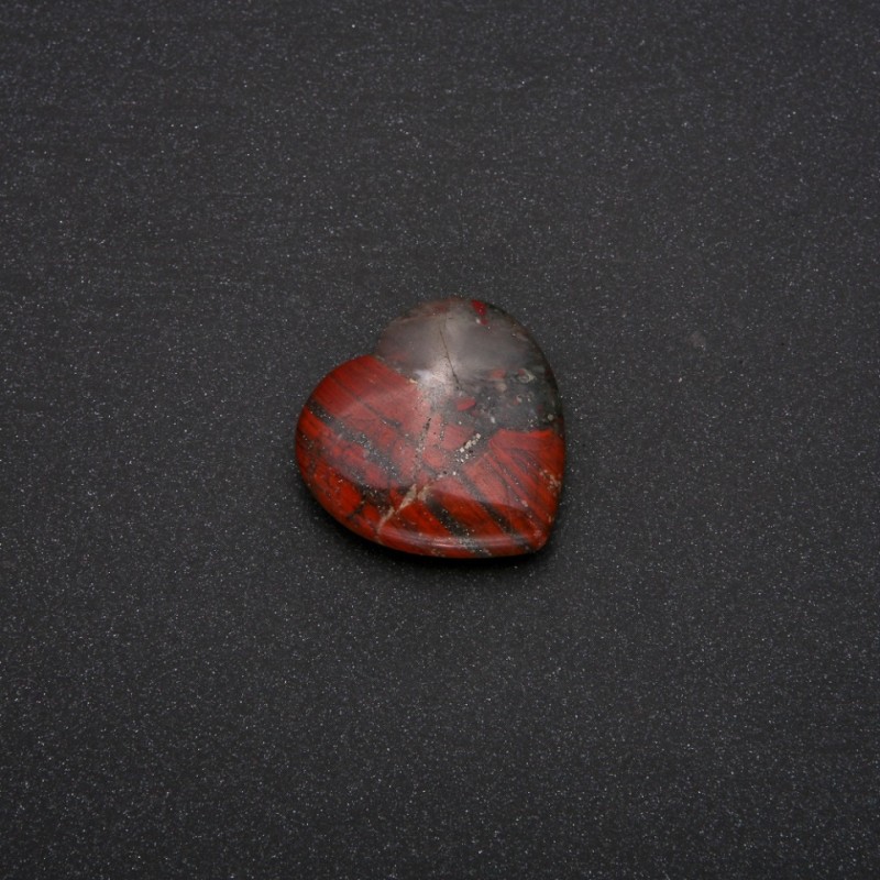 Suvenýrový kámen jaspis ve tvaru srdce 30×30×10 mm