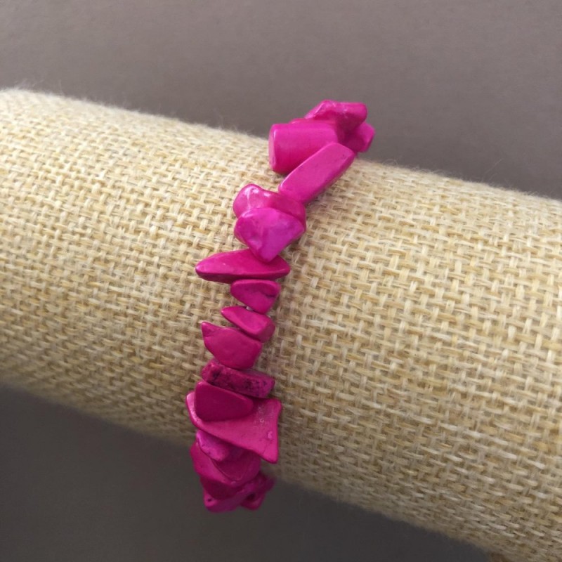 Náramek tónovaný na gumičce, kamenné drobky 9(±)mm, délka 18 cm