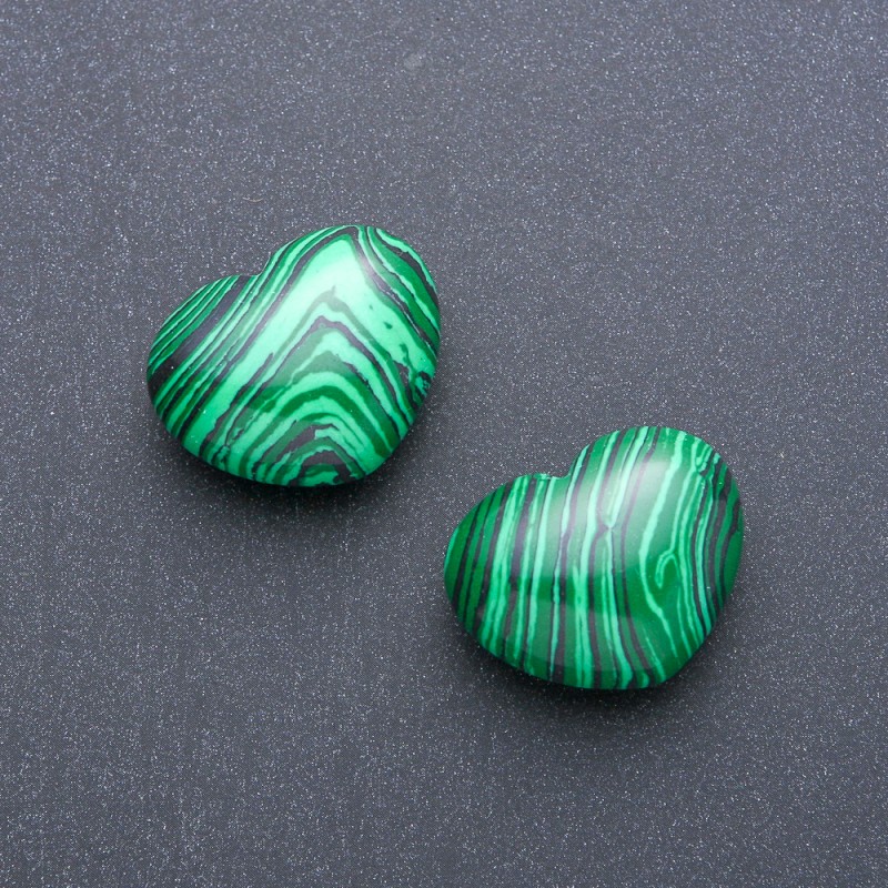 Suvenýr srdce z malachitu ±21×27 mm