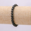 Náramek z lávového kamene – korálek, průměr 6 mm, délka 18 cm