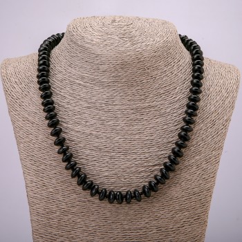 Náhrdelník z přírodního achátu, diskové korálky, průměr 10 × 4,5 mm, délka 45 cm +