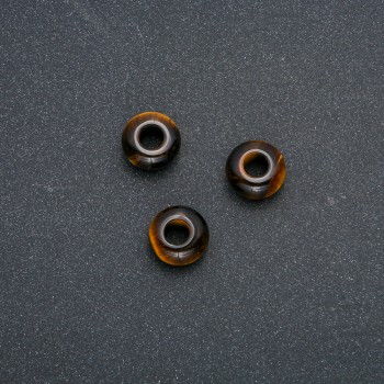 Korálek Pandora z přírodního kamene tygřího oka 14×7 mm, průměr dírky 5,5 mm +