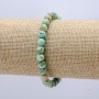 Náramek na gumičce z přírodního amazonitu, průměr 6 mm, obvod 18 cm +