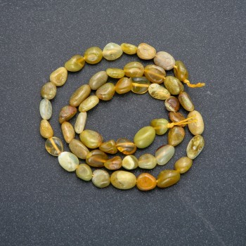 Jadeitové korálky na niti, facettované, průměr 7×6 mm, délka 40 cm +