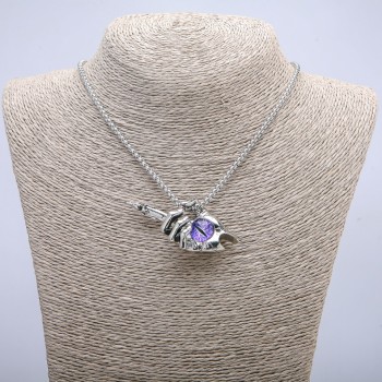 Přívěšek „Ruka-svíčka Oko draka“ 60×30 mm na řetízku, délka 70 cm, stříbrný kov