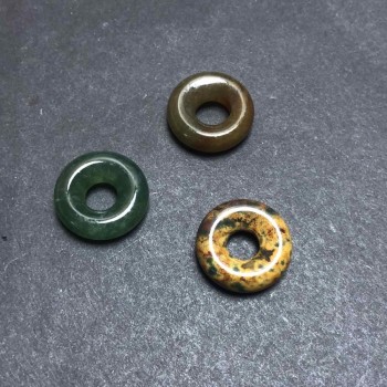 Pandora korálek ze zeleného jaspisu 15×4 mm, průměr otvoru 5 mm+