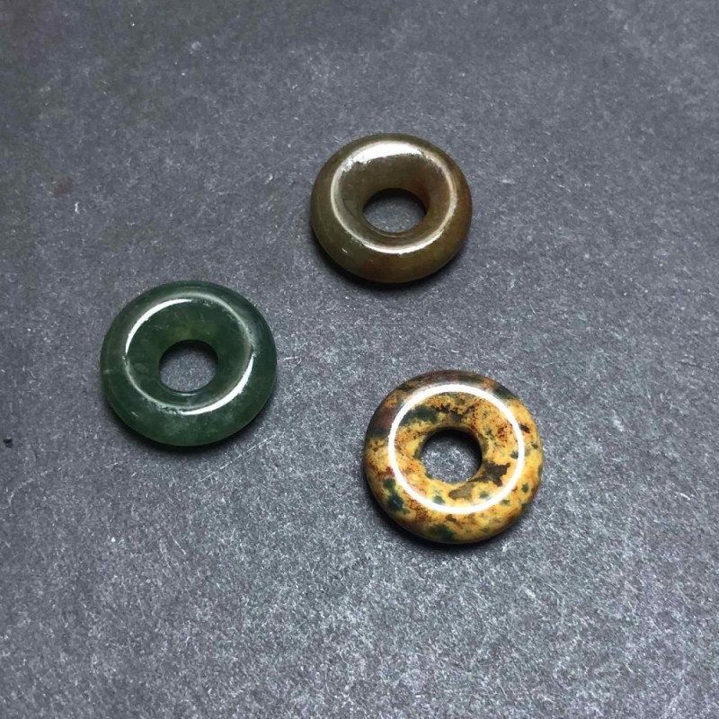 Pandora korálek ze zeleného jaspisu 15×4 mm, průměr otvoru 5 mm+