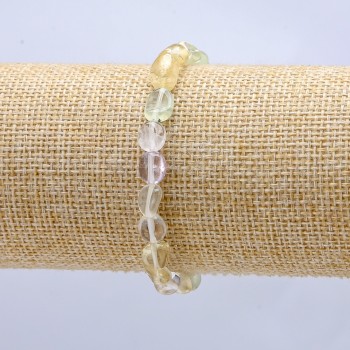 Náramek na gumičce – mix galetových kamenů, průměr 8×6 mm +