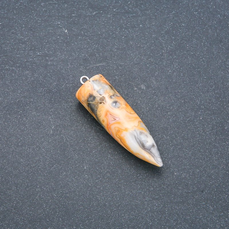 Přívěšek-kyvadlo s kuličkou z achátu 13×40×45 mm (±)