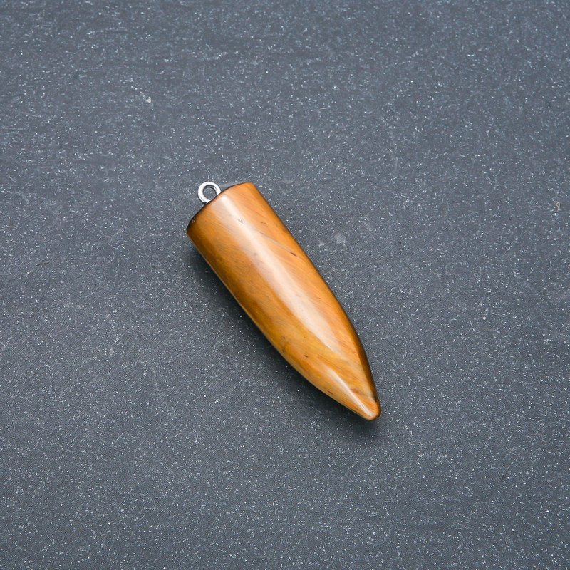 Přívěšek-kyvadlo z tygřího oka, koule z kamene 13×40×45 mm (+-)