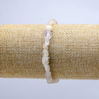 Náramek z kyanitu – přírodní kámen, galetovaný, průměr 6–8 mm (+/-), délka 18 cm (elastické)