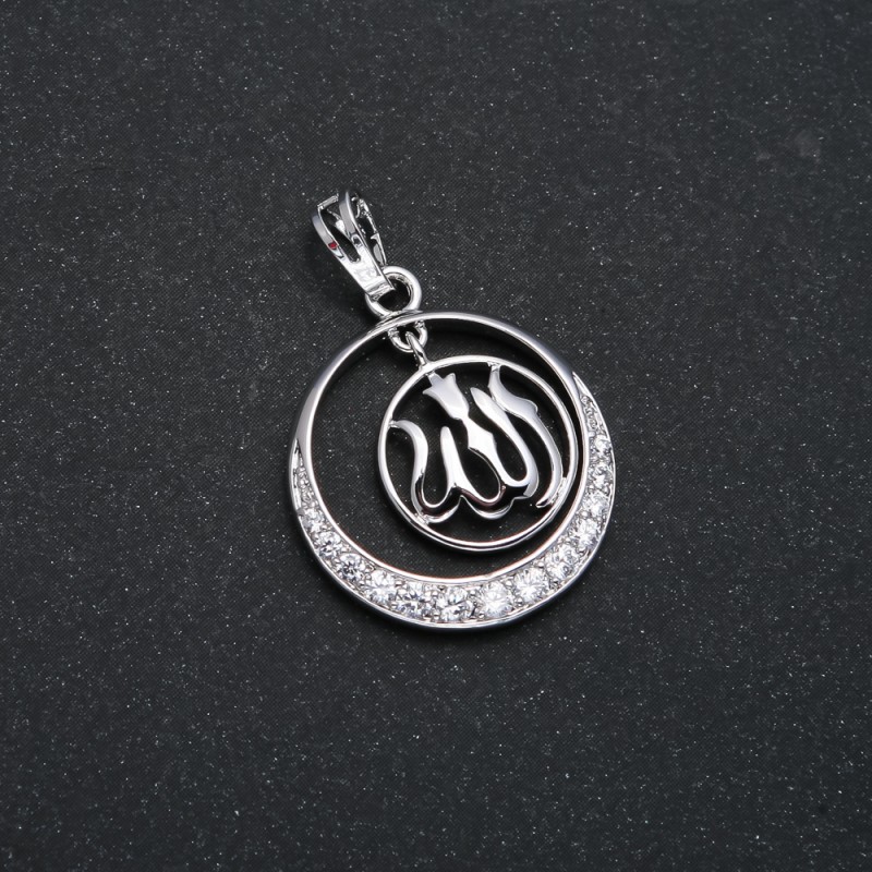 Přívěsek Xuping rhodiovaný s bílými štrasami, průměr 29×22 mm