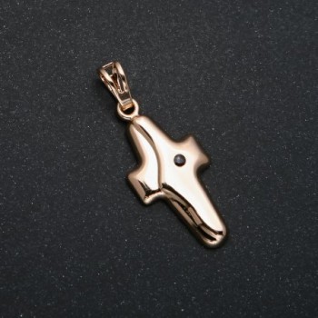 Přívěsek Xuping – pozlacení 18K, kříž s černou štrasou, průměr 35×14 mm +