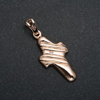 Přívěšek Xuping pozlacený 18K – kříž se bílou štrasou