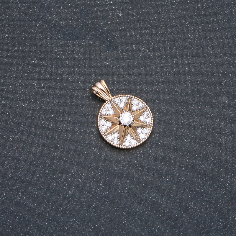 Přívěšek Xuping pozlacený 18K se bílými štrasami, průměr 21×15 mm +