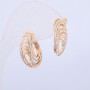 Náušnice Xuping s 18K pozlacením a bílými štrasovými kameny, průměr 23×8 mm
