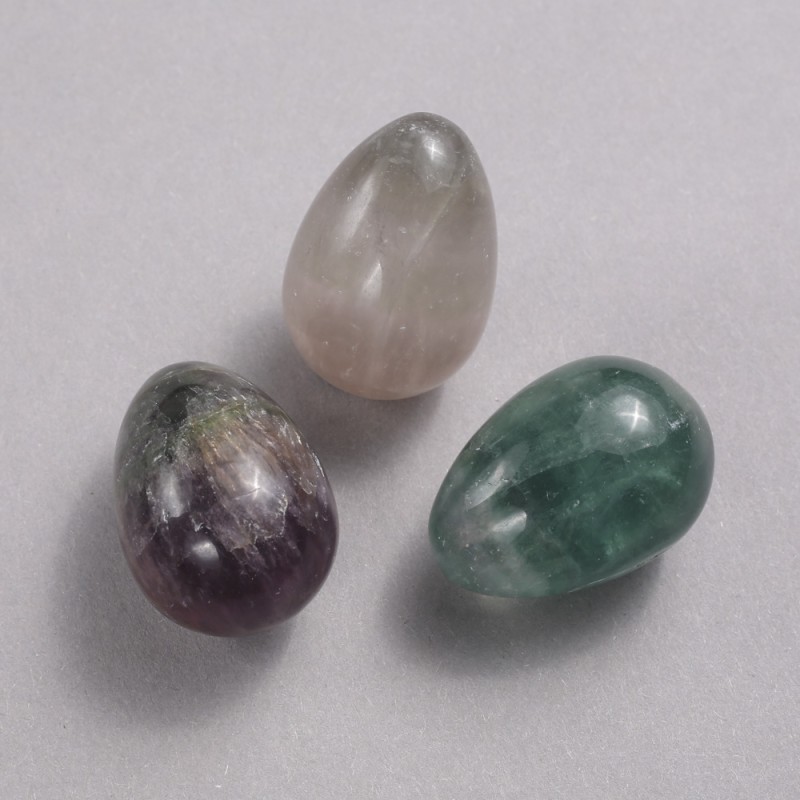 Dárkové vejce z fluoritu, průměr 35×25 mm+