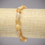 Náramek z elastické šňůry žlutého achátu, hladké oválné korálky, průměr 10×8 mm, délka 18 cm