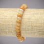Náramek na gumičce z přírodního kamene achát, žlutý hladký rondel, průměr 8×5 mm, délka cca 18 cm