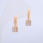 Náušnice Xuping pozlacení 18K se bílými krystaly, průměr 18×8 mm +