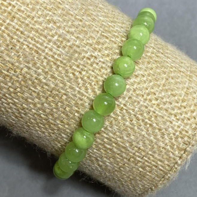 Náramek na gumičce z přírodního onyxu, hladká kulička, průměr 6 mm+