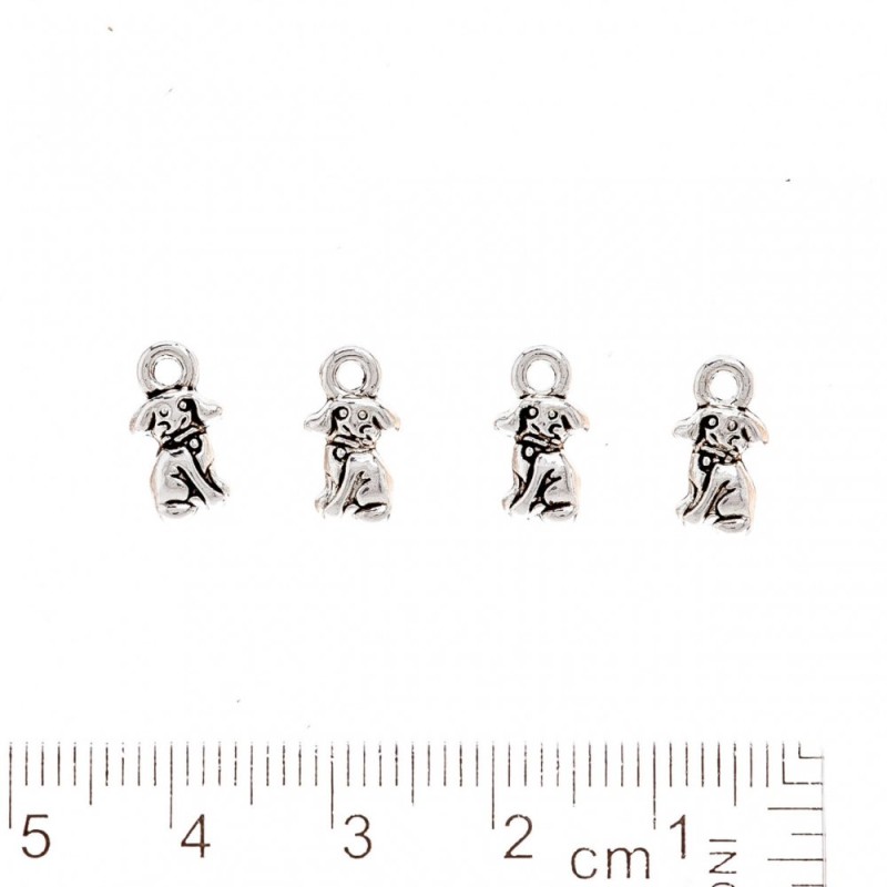 Přívěšek psa 12×6 mm, balení 20 g ± 37 ks