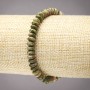 Náramek na gumičce z přírodního kamene, jaspis, heliotrop a unakit, hladké rondely, průměr 6×3 mm+