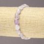 Náramek na gumičce z přírodního ametystu, facettované korálky, průměr 8×10 mm+