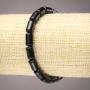 Náramek z achátu na gumičce (tlačený) – hladké cylindrické korálky 10×6 mm