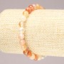 Náramek na gumičce z oranžového achátu, hladká korálka, průměr 6,5 mm+
