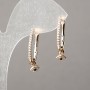 Náušnice Xuping s pozlacením 18K, bílé a černé štrasové kameny, průměr 20 × 1,5 mm