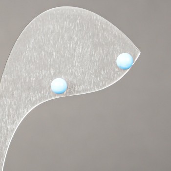 Náušnice peckové Xuping – pozlacené 18K s modrým korálkem 4 mm +