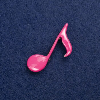 Brož Nota ze zlatistého kovu a smaltu 25×45 mm +