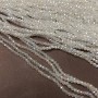 Korálky z českého křišťálu na vlasovou niti bílé průhledné s benzínovým odleskem brusovaný rondel, průměr 3×2,5 mm, délka 36–38 cm +