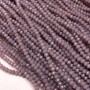 Korálky Českého křišťálu na niti – fialově matované rondely, průměr 3,5×3 mm, délka 36–38 cm