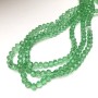 Korálky z Českého křišťálu na vlascu, světle zelené průhledné facettované rondely, průměr 8×6 mm, délka 40–42 cm