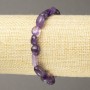 Náramek na gumičce z přírodního ametystu, galetové broušení, průměr 10×7 mm+