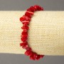 Náramek z červeného korálu na gumičce, červený, facettovaný výbrus, průměr 9×4 mm