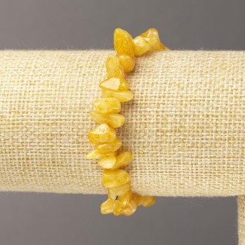 Náramek na elastické gumičce z tónovaného růžového křemene, drobné kousky, průměr cca 6 mm