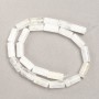 Korálky na niti z přírodního kamene – horský křišťál, cylindrické, průměr 8×17 mm, délka 39 cm +
