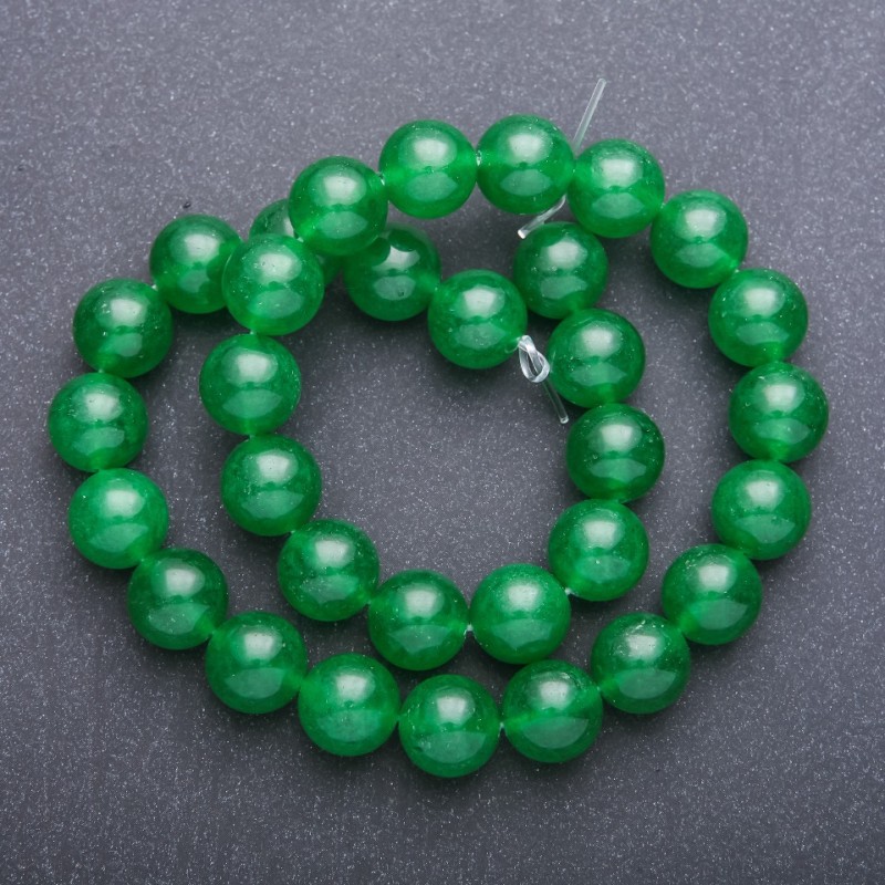 Korálky chrysoprasu 12 mm hladké na niti